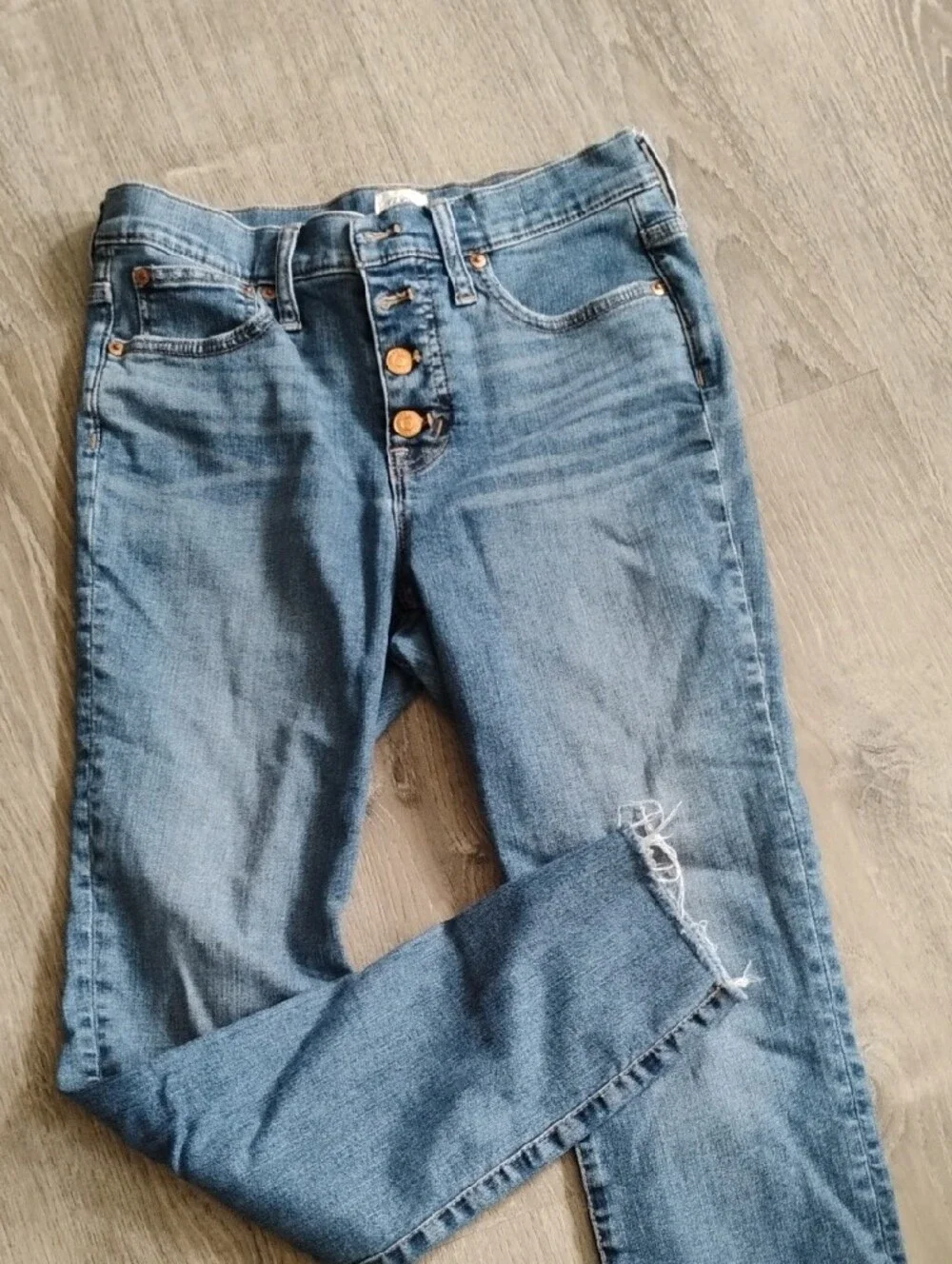 J. Crew Light Blue High-Rise Button-Fly Jeans